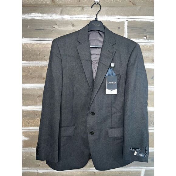 Lauren Ralph Lauren Other - Lauren Ralph Lauren Men's Two Button Notch Lapel Gray Blazer Jacket 40R NWT